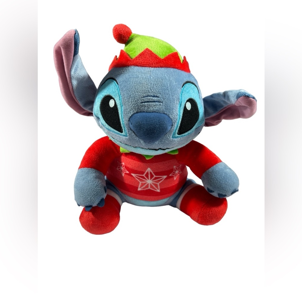 Disney Stitch Plush Holiday Stitch with Snowflake Sweater